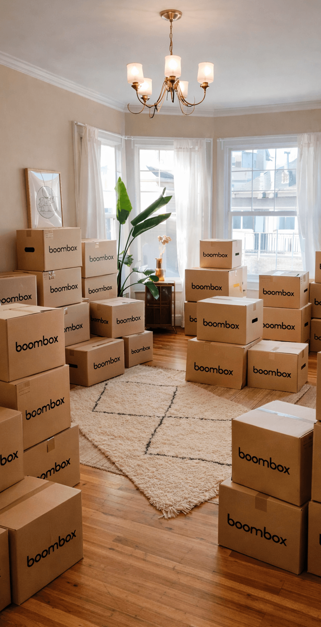 50 Medium Boxes in Boombox storage
